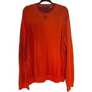BOBBY JONES‎ Mens Sweater PIMA Peruvian Cotton  Crewneck  XXL  Orange